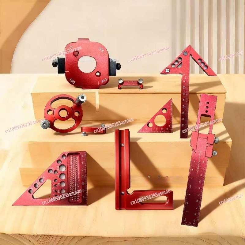 Woodworking Free Plans - Houtbewerkingsmeetgereedschapset met opbergkoffer - Hulpset voor