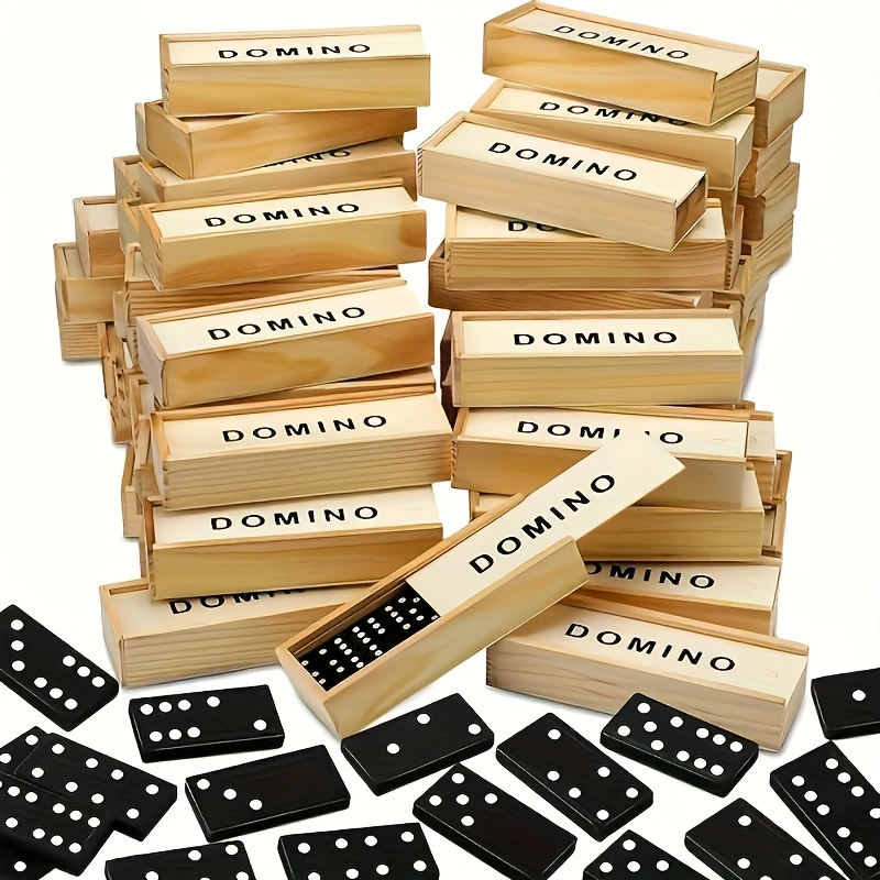 Woodworking Domino - 28 stks/doos Mini Houten Domino Set,