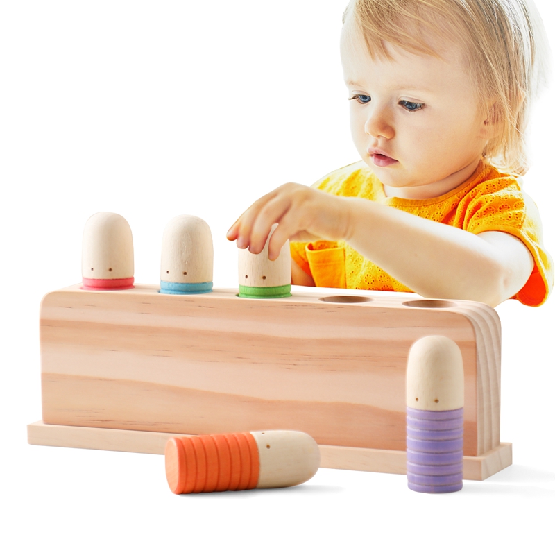 Woodworking For Kids - Montessori Speelgoed Baby Houten Stuiterende Kleurherkenning