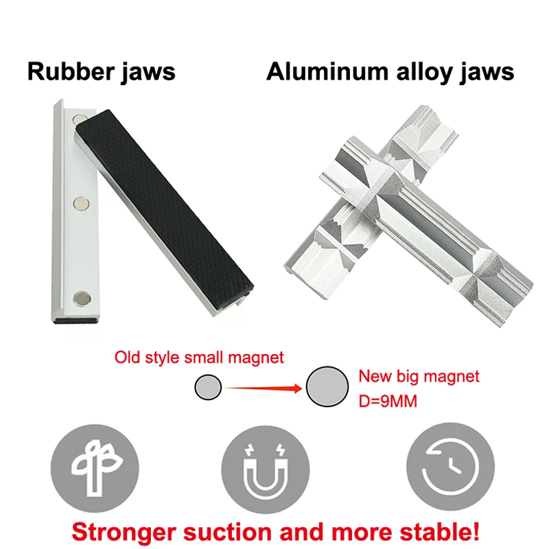 Woodworking Vise Types - Magnetische bankschroef V-type bankschroefbeschermers Cover Aluminiumlegering