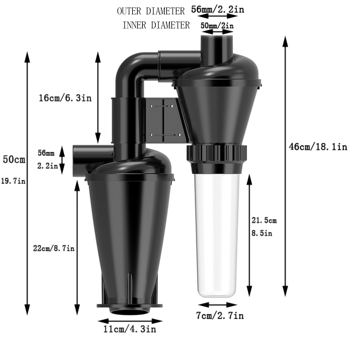 Dubbele filtratie - Cycloon st - Woodworking Dust Collector recensie en prijs