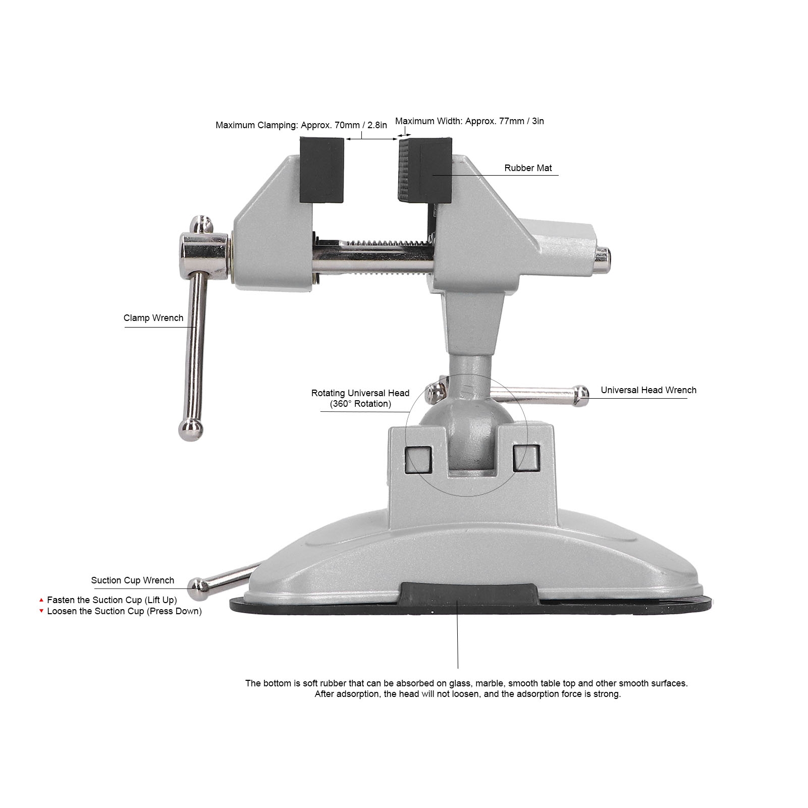 Bankschroef Platte duwtype Min - Woodworking Vise Types recensie en prijs