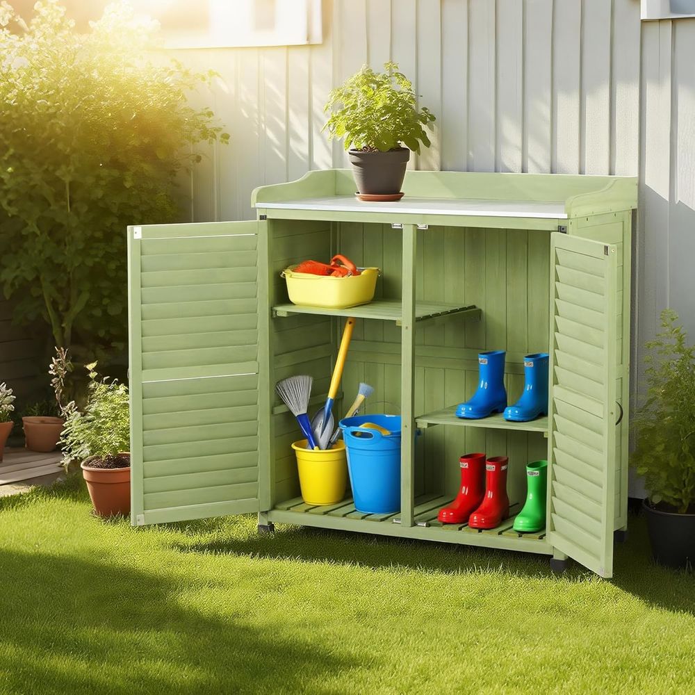 Buitenpotplantenbank met metal - Workbench Woodworking recensie en prijs