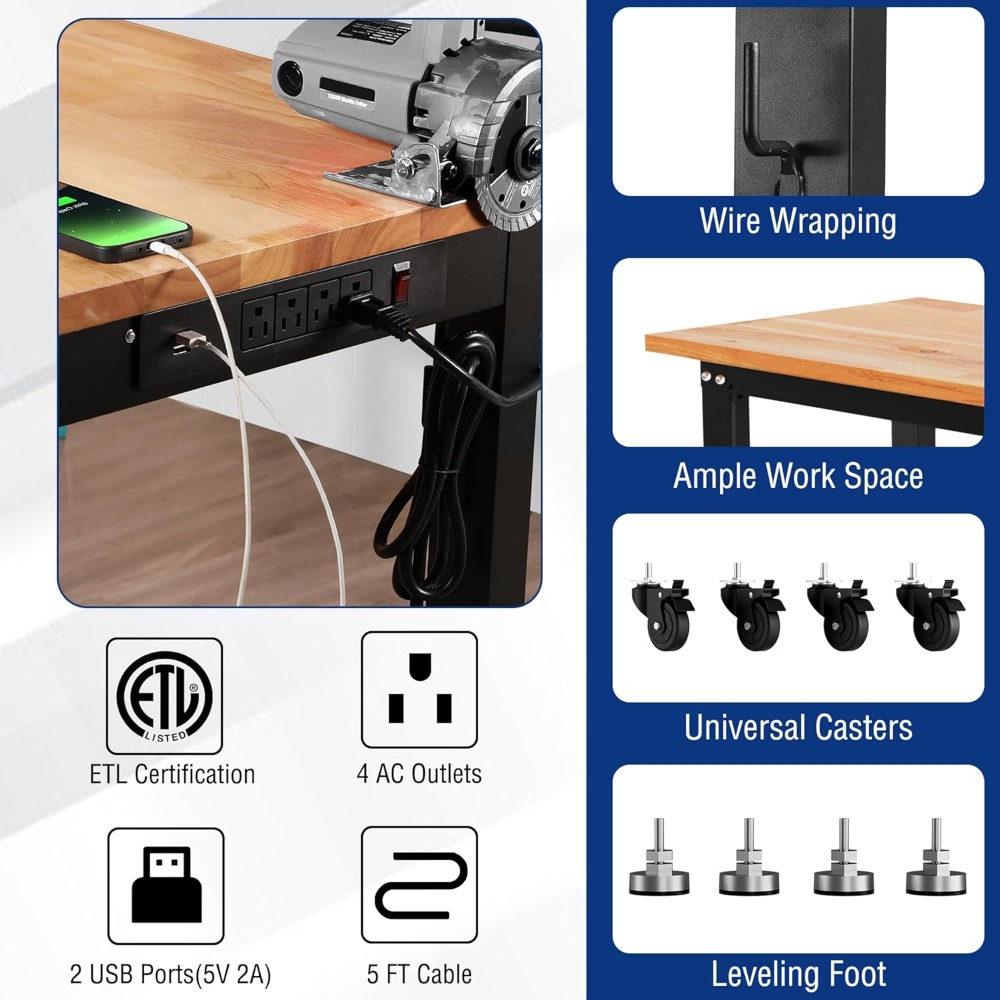Garagewerkbank, 48X22 verstelb - Workbench Woodworking recensie en prijs