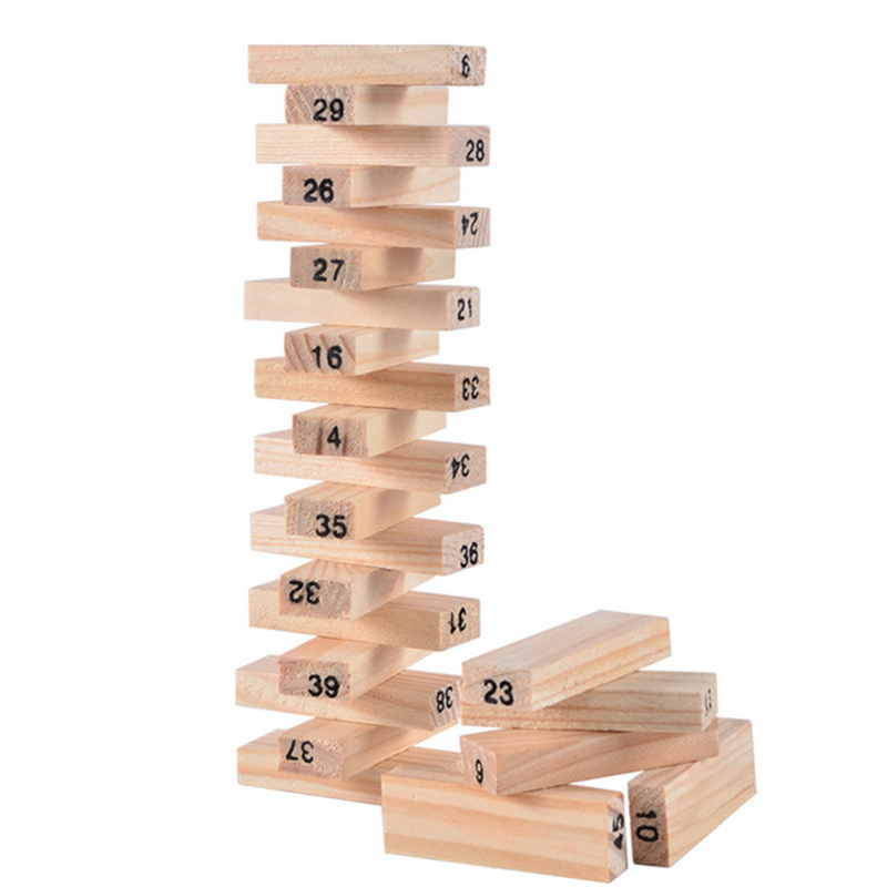 54 stuks bouwstenen speelgoed  - Woodworking Domino recensie en prijs