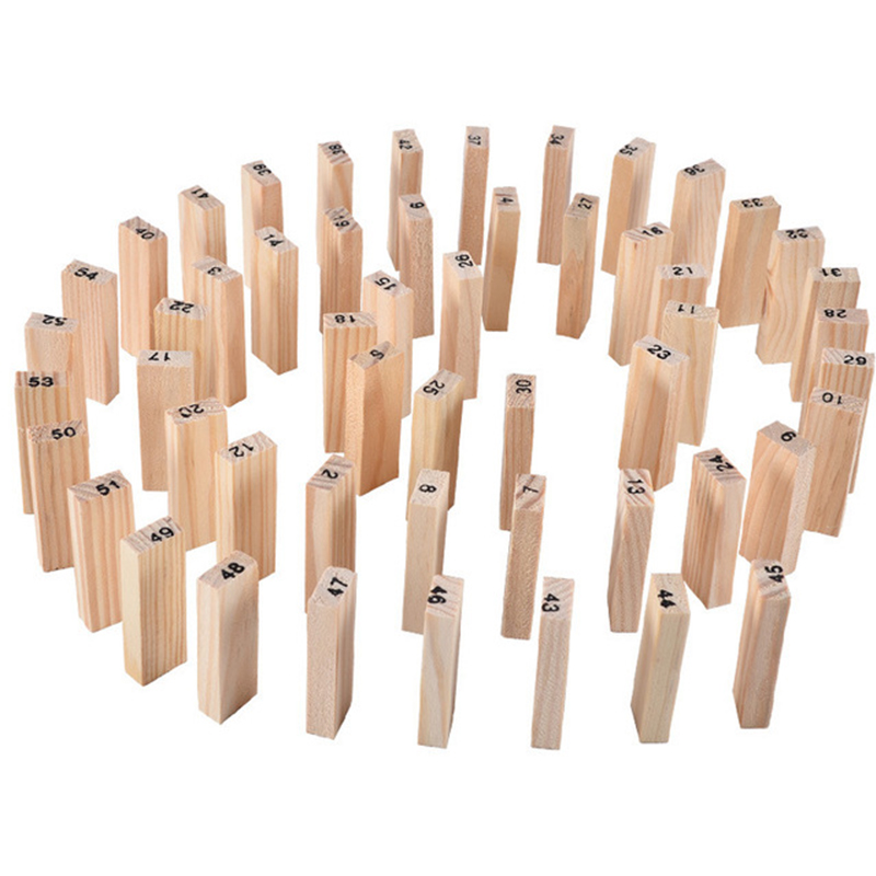 54 stuks bouwstenen speelgoed  - Woodworking Domino recensie en prijs