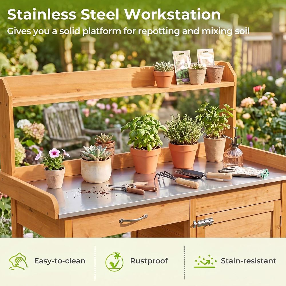 Buitenwerktafel voor planten,  - Workbench Woodworking recensie en prijs